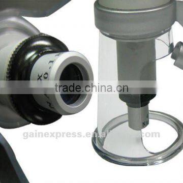 40x Mini Portable Measuring Microscope + Helicoid Focusing + LED Penlight photo-3