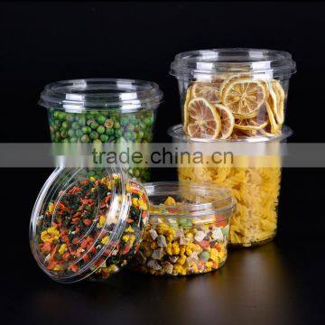 Disposable PET Plastic Salad Bowl Container With Lid photo-2