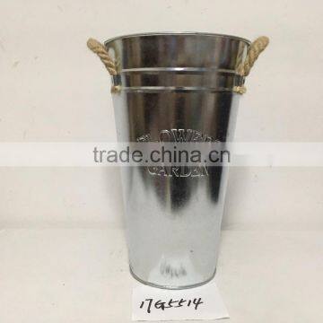 Display 5 Gallon Antique Home Decorative Tin Zinc Galvanized Flower Buckets Tall photo-6