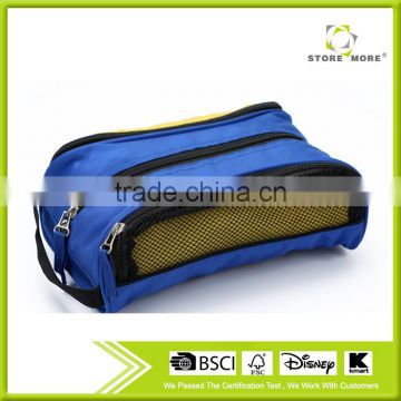 Store More Organizer Blue Travel Toiletry Bag With Mesh