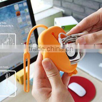 CY061 Storage Carrying Key Bag Holder For Earphones Silicone Headphones Earbuds Memory Card Charms Earphone Accessories photo-2