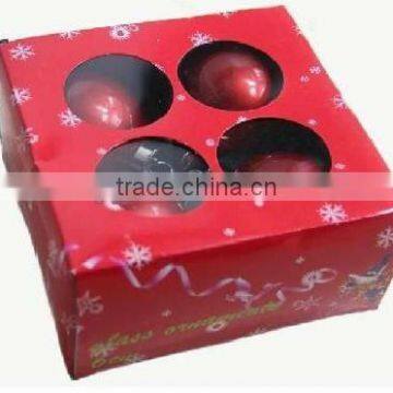 4pcs set glass Christmas ball