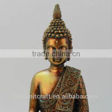 Resin Indoor Buddha Figurine Thai Gold Buddha Statues photo-3