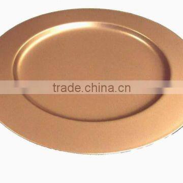 Gold Color Metal Charger Plate for Wedding & Decoration, Cheap Charger Platter for Christmas Festival photo-2
