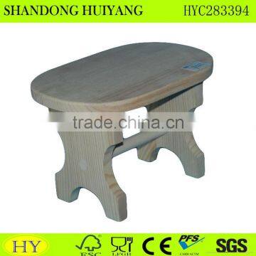 cheap FSC natural unfinished wooden stool