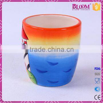 Hand Painting Tower Design Ceramic Bathroom Accessory Set photo-5