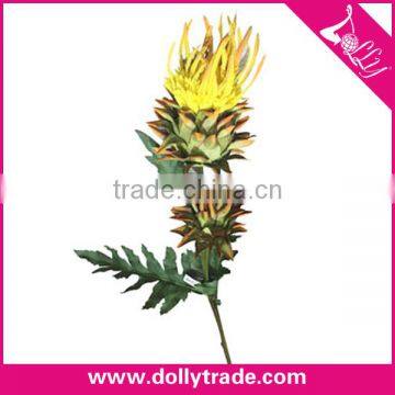 Yellow Mum Flowers Artificial Plastic Artificial Flower Wholesale