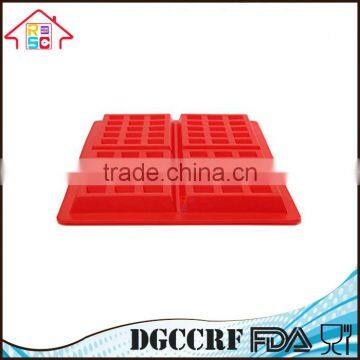NBRSC 4-Cavity DIY Mini Waffles Cake Chocolate Pan Silicone Tray Baking Mold photo-5