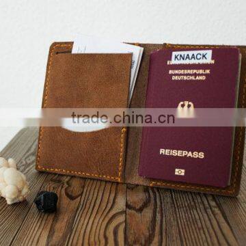 Unique Leather Passport Holder With Card Slot Place Card Holder OEM the Best Design photo-4