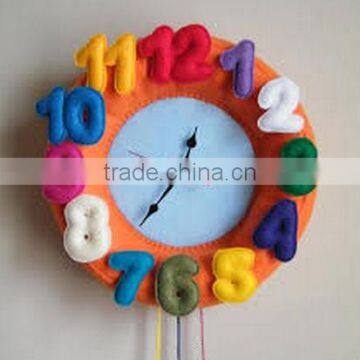 2017  express wholesale high quality new products hot sale felt home decoration diy wall clock made in china