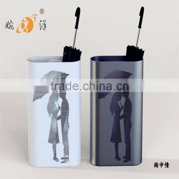 Handmade Hotel Indoor Round Hollow Design Metal Umbrella Stand Holder photo-4