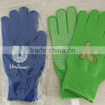 100%polyester glove with print logo