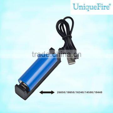 UniqueFire high power smart usb battery one slot 18650 battery charger