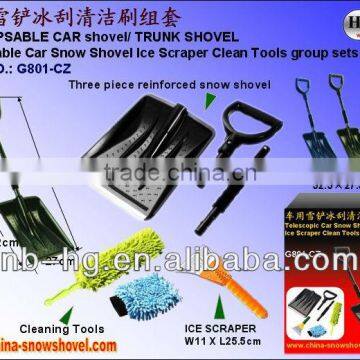 Folding Telescopic Car Snow Shovels Ice Scraper Clean Tools group sets