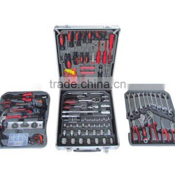 186pcs kraftman hand tools set tool kit in aluminium case