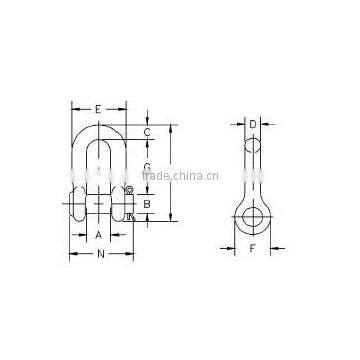 G215 Round Pin Chain Shackle photo-2