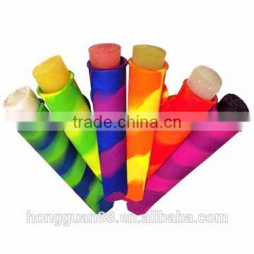 Assorted colors food grade silicone popsicle mold ice cream mould