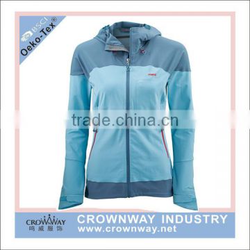 wholesale women hiking wear polar fleece softshell jacket