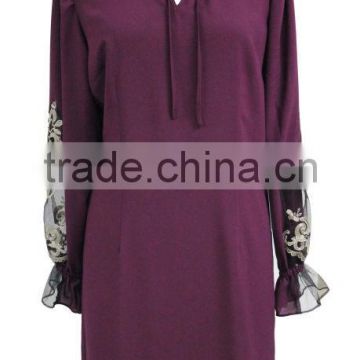 2013 ladies' fashion short sleeves with lace and ruffle at front office lady blouses