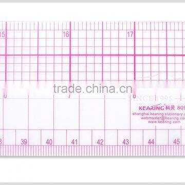 Kearing Brand Manufacture High Quality 45cm&18" Straight Flexible 1.2mm Thickness Plastic Garment Ruler for Fashion Design#8095 photo-6