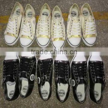 Fujian Cheap Stock Ladies Black White Sneakers Shoes photo-3