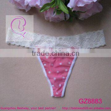 2014 Sexy custome fashion pink thong