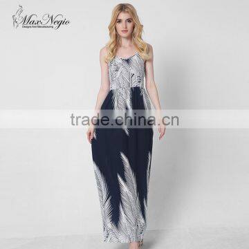 Maxnegio fashion chiffon maxi backless beach wear dress