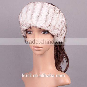 Winter Fur Headbands for Women Knitted Rex Rabbit Fur Scraf for Women Real Fur Headwrap Ear Warmer 2016 Newest Fashion Hairband photo-4
