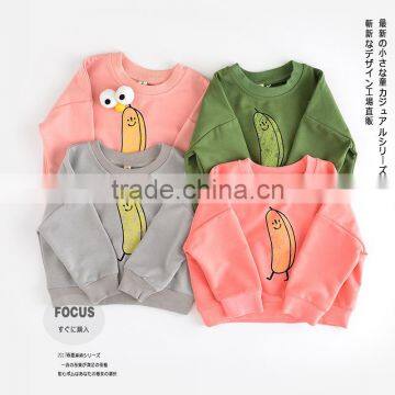 S65838A 2017 fashion fruit banana hoodies kids spring sweatershirts