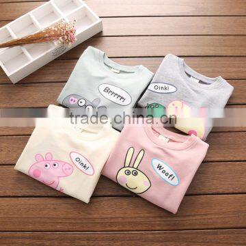 S65706A 2017 Fashion Cartoon Pig Boys Girls Sweatshirts photo-2
