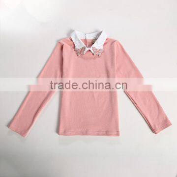 S32508W Baby Girls Sweaters 2017 New Brand Children's Clothing Woolen Lapel Girls Sweater photo-5