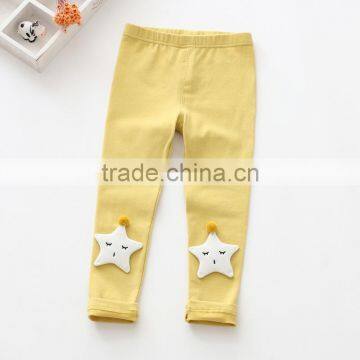 S32846W Girls Leggings Good Quality Children Clothing Cute Appliqued Skinny Pencil Girls Pants photo-6