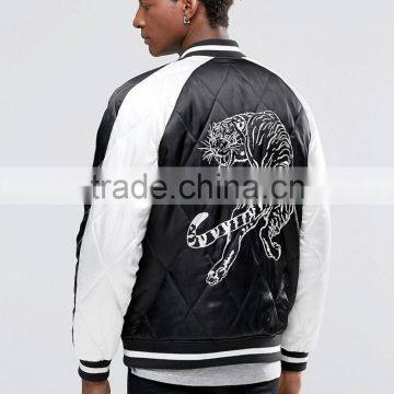 2017 Factory Directly Sale Customized Brand Colors Sizes Material Print Lion Baseball Collar Winter Man Men Jacket photo-2