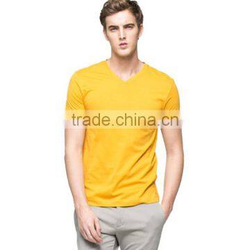 Wholesale Short Sleeve Cheap Plain 100 Polyester Custom Deep V Neck T Shirts For Men photo-3