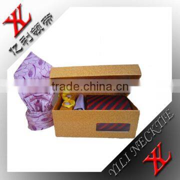 Professional china supplies cheap gift packing custom tie with wooden boxes