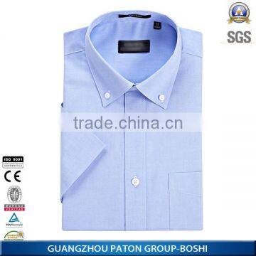 Custom Logo Mans Contrast Collar Dress Shirt Of Long Sleeve