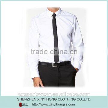 White color top quality 100% cotton material mens business shirt