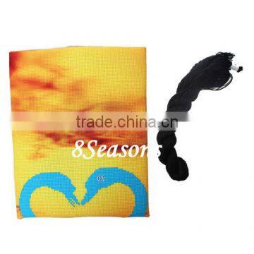 Multicolor Flower Pattern Square Throw Pillow 100% Cotton Handmade Cross Stitch Cushion Kits photo-3