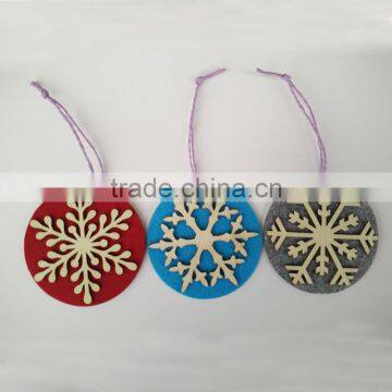 Double-Deck Wooden Snowflakes Wall Hanging Crafts photo-2