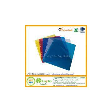 PP 11 Holes Index Divider with 2 Pockets, Organizing Plastic Index Page, Stationery PP Dividers