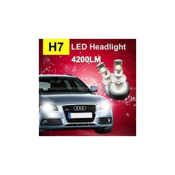 China manufactory 2100LM super bright LED headlight for car H7