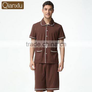 Factory Price Qianxiu Wholesale Cottton Modal Men Adult Pyjamas