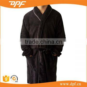 Stock shawl collar promotion cheap velour bathrobe From China