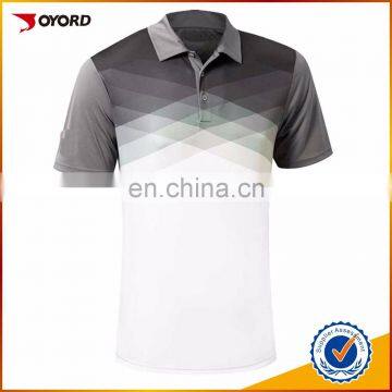 wholesale Custom Design polyester spandex sublimation dry fit golf Polo shirt for man