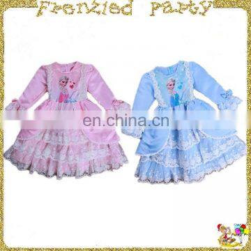 girls puffy frozen princess dress FGCC-1008