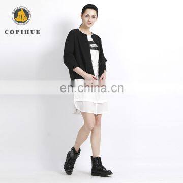 China Supplier Breathable Short Woman Black Or White Jacket