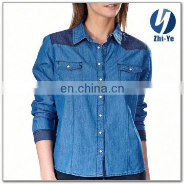 brand new fashion casual jeans shirt women wholesale