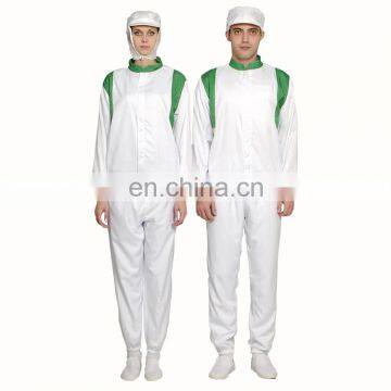 Food industry factories staff uniform/ sweat absorbent& breathable fabric