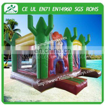 Beautiful design inflatable clown slide, inflatable bouncer castle