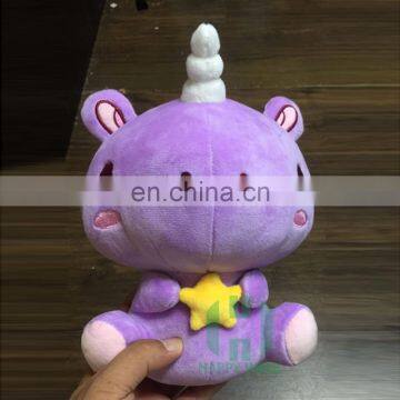 customized 15cm purple plush toy unicorn unicorn stuffed toy